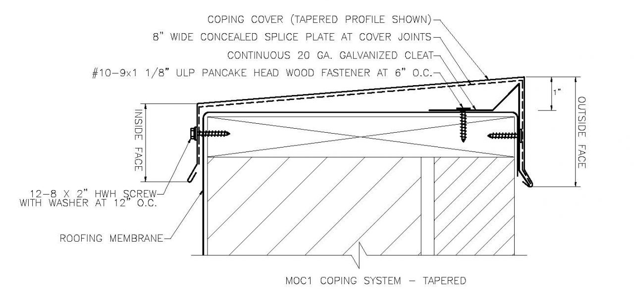 EdgeShield Moc1 Coping System - Metal Panel Systems